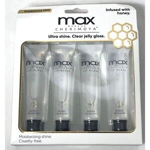 MAX Cherimoya Make Up Lip Gloss 4-Pack Honey Clear NEW